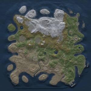 Thumbnail Rust Map: Procedural Map, Size: 3800, Seed: 86091, 15 Monuments