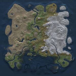Thumbnail Rust Map: Procedural Map, Size: 4500, Seed: 603218216, 17 Monuments