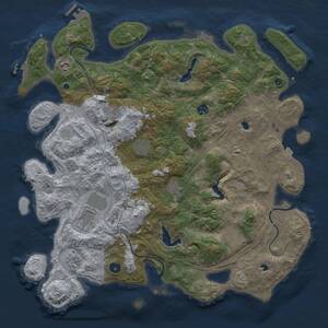 Thumbnail Rust Map: Procedural Map, Size: 4500, Seed: 286395361, 15 Monuments