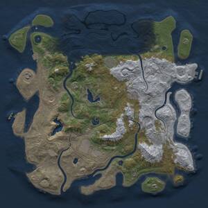 Thumbnail Rust Map: Procedural Map, Size: 4250, Seed: 465673226, 14 Monuments