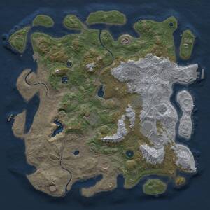 Thumbnail Rust Map: Procedural Map, Size: 4250, Seed: 465673226, 14 Monuments