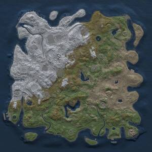 Thumbnail Rust Map: Procedural Map, Size: 4500, Seed: 1586330203, 15 Monuments