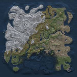 Thumbnail Rust Map: Procedural Map, Size: 4500, Seed: 1586330203, 17 Monuments