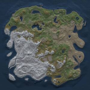 Thumbnail Rust Map: Procedural Map, Size: 4500, Seed: 572098754, 15 Monuments