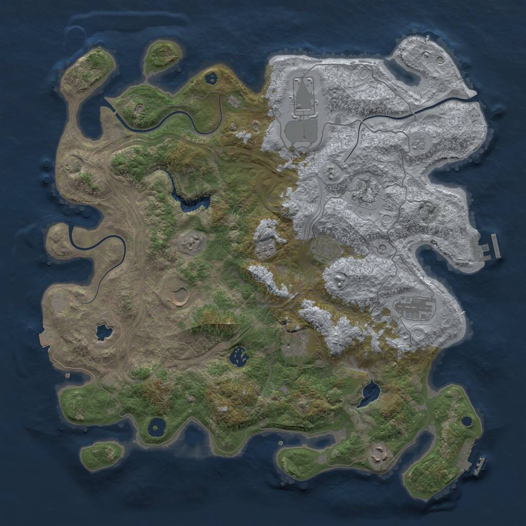 Rust Map: Procedural Map, Size: 4250, Seed: 3042025, 15 Monuments