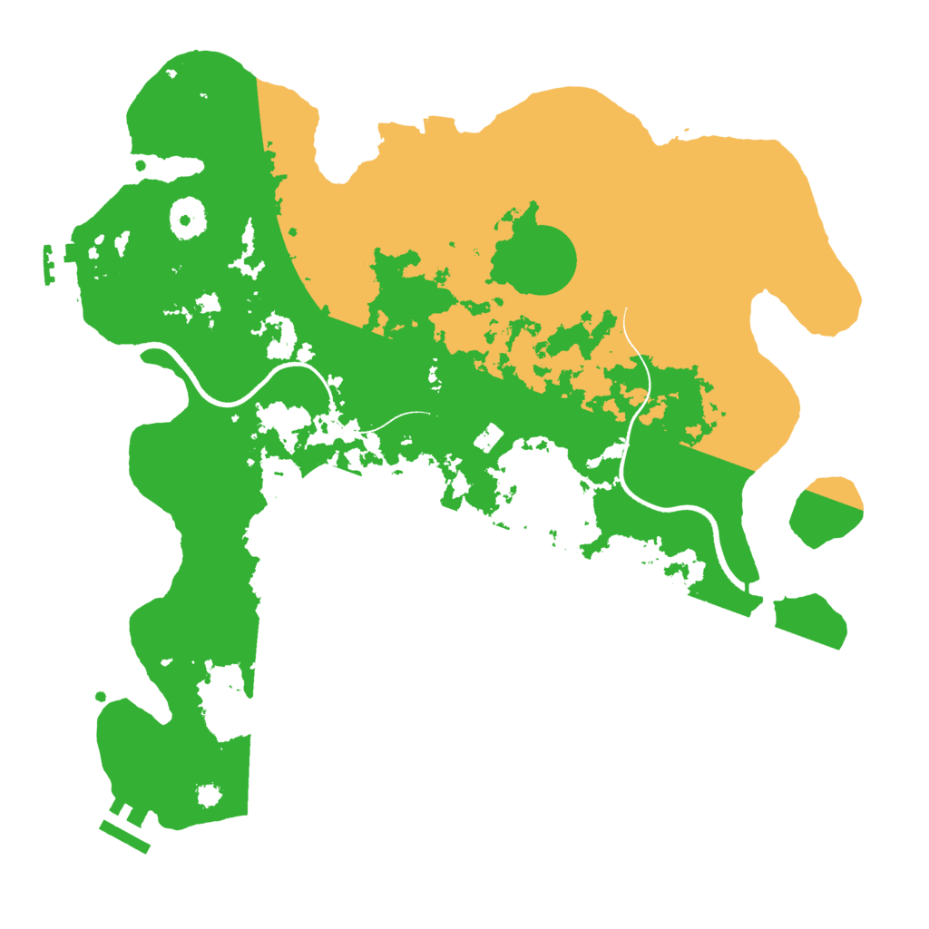 Biome Rust Map: Procedural Map, Size: 3500, Seed: 1979816231