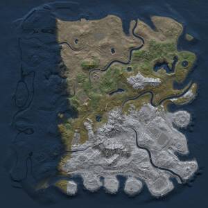 Thumbnail Rust Map: Procedural Map, Size: 5000, Seed: 1896779458, 15 Monuments