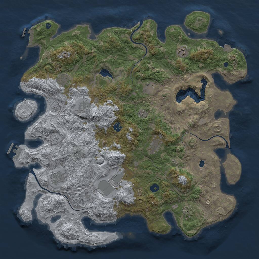 Rust Map: Procedural Map, Size: 4473, Seed: 323136, 16 Monuments