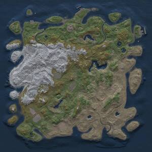 Thumbnail Rust Map: Procedural Map, Size: 4750, Seed: 846235197, 17 Monuments