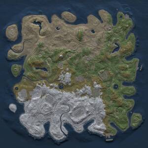 Thumbnail Rust Map: Procedural Map, Size: 4500, Seed: 275752362, 16 Monuments