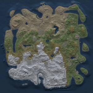 Thumbnail Rust Map: Procedural Map, Size: 4500, Seed: 691270487, 16 Monuments