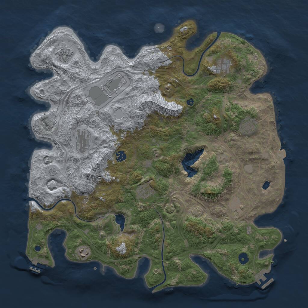 Rust Map: Procedural Map, Size: 4250, Seed: 1547396150, 15 Monuments