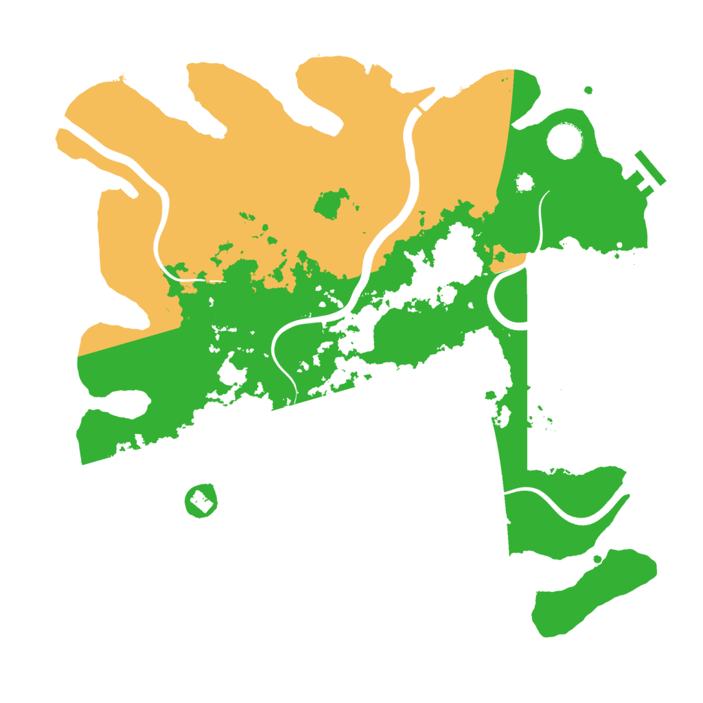 Biome Rust Map: Procedural Map, Size: 3500, Seed: 704629085