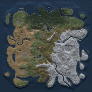 Thumbnail Rust Map: Procedural Map, Size: 4500, Seed: 929776662, 17 Monuments