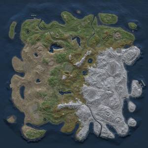 Thumbnail Rust Map: Procedural Map, Size: 4500, Seed: 929776662, 15 Monuments