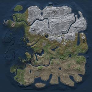 Thumbnail Rust Map: Procedural Map, Size: 4500, Seed: 1443452749, 17 Monuments