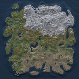 Thumbnail Rust Map: Procedural Map, Size: 4500, Seed: 1443452749, 15 Monuments