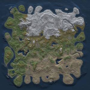 Thumbnail Rust Map: Procedural Map, Size: 5000, Seed: 1346658864, 16 Monuments