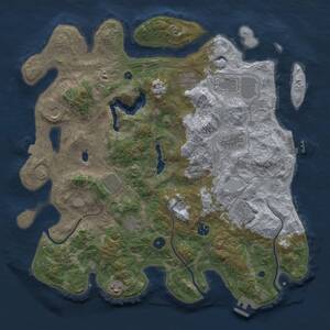 Thumbnail Rust Map: Procedural Map, Size: 4250, Seed: 1687392562, 15 Monuments