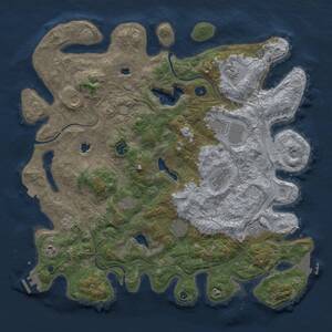 Thumbnail Rust Map: Procedural Map, Size: 4500, Seed: 1346167882, 16 Monuments