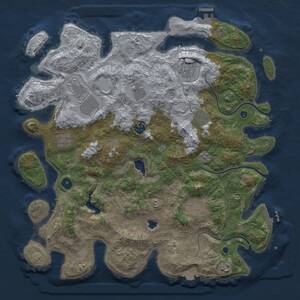 Thumbnail Rust Map: Procedural Map, Size: 4200, Seed: 678675, 15 Monuments