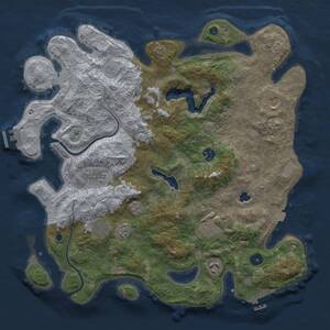 Thumbnail Rust Map: Procedural Map, Size: 4000, Seed: 149320135, 13 Monuments