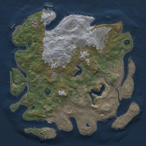 Thumbnail Rust Map: Procedural Map, Size: 4000, Seed: 49242280, 15 Monuments