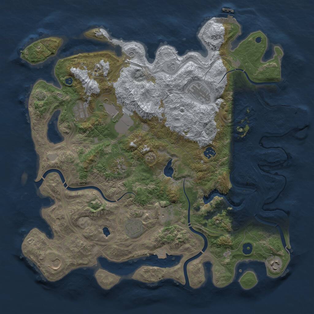Rust Map: Procedural Map, Size: 4250, Seed: 534900, 16 Monuments