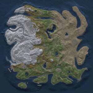 Thumbnail Rust Map: Procedural Map, Size: 4000, Seed: 7654321, 13 Monuments