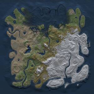 Thumbnail Rust Map: Procedural Map, Size: 4500, Seed: 458248445, 16 Monuments