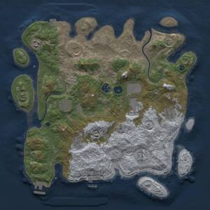 Thumbnail Rust Map: Procedural Map, Size: 3750, Seed: 1965927311, 15 Monuments