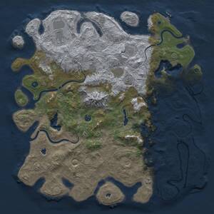 Thumbnail Rust Map: Procedural Map, Size: 5017, Seed: 298490, 15 Monuments