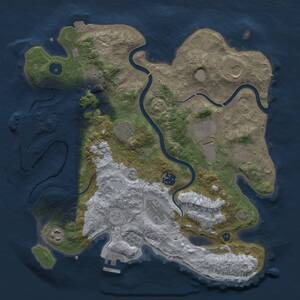 Thumbnail Rust Map: Procedural Map, Size: 3500, Seed: 255978, 15 Monuments
