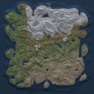 Thumbnail Rust Map: Procedural Map, Size: 4500, Seed: 94859334, 16 Monuments