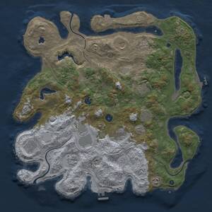 Thumbnail Rust Map: Procedural Map, Size: 4250, Seed: 215225793, 16 Monuments