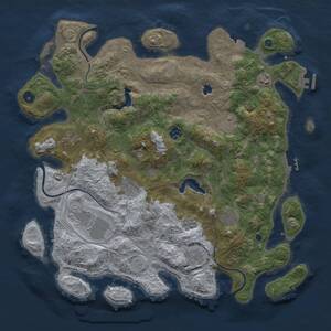 Thumbnail Rust Map: Procedural Map, Size: 4250, Seed: 39675608, 15 Monuments