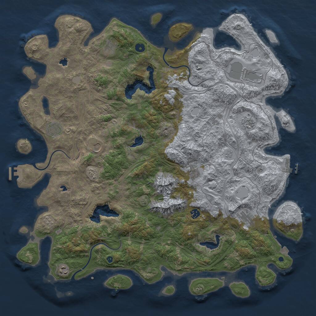 Rust Map: Procedural Map, Size: 5000, Seed: 785852126, 16 Monuments