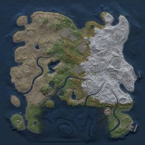 Thumbnail Rust Map: Procedural Map, Size: 4000, Seed: 421948, 16 Monuments