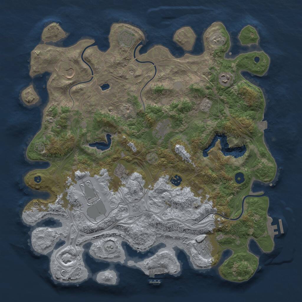 Rust Map: Procedural Map, Size: 4250, Seed: 2005076503, 15 Monuments