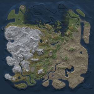 Thumbnail Rust Map: Procedural Map, Size: 5000, Seed: 1778009886, 17 Monuments