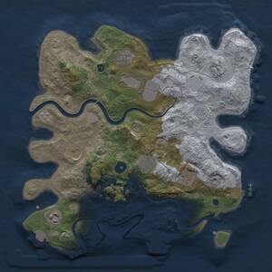 Thumbnail Rust Map: Procedural Map, Size: 3500, Seed: 1613298952, 14 Monuments