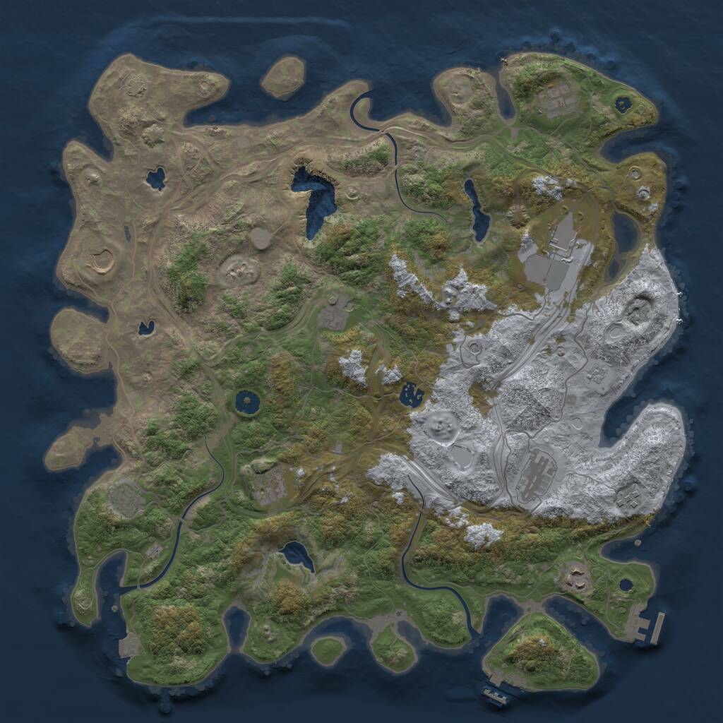 Rust Map: Procedural Map, Size: 4500, Seed: 20250404, 16 Monuments