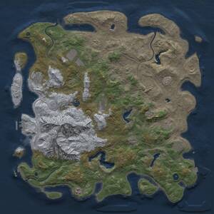 Thumbnail Rust Map: Procedural Map, Size: 5000, Seed: 84556515, 17 Monuments
