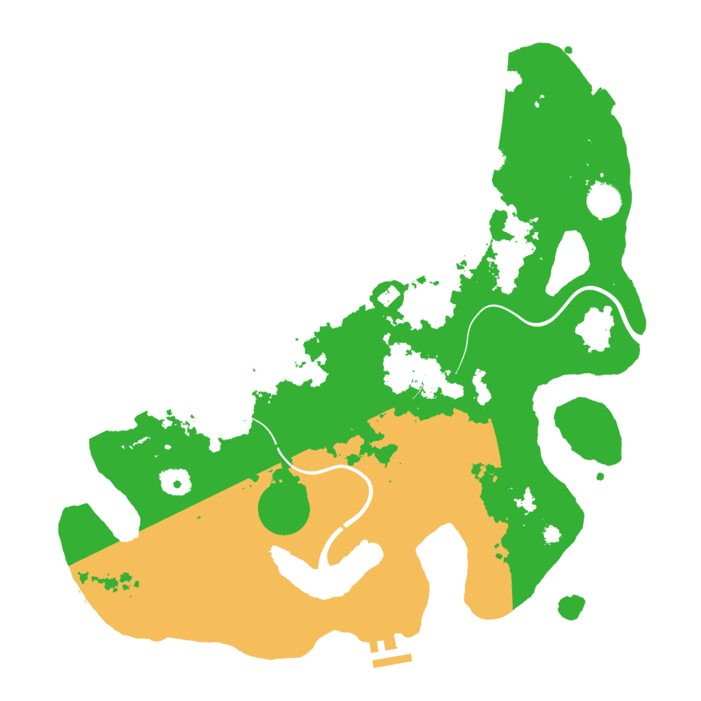 Biome Rust Map: Procedural Map, Size: 3600, Seed: 813998767