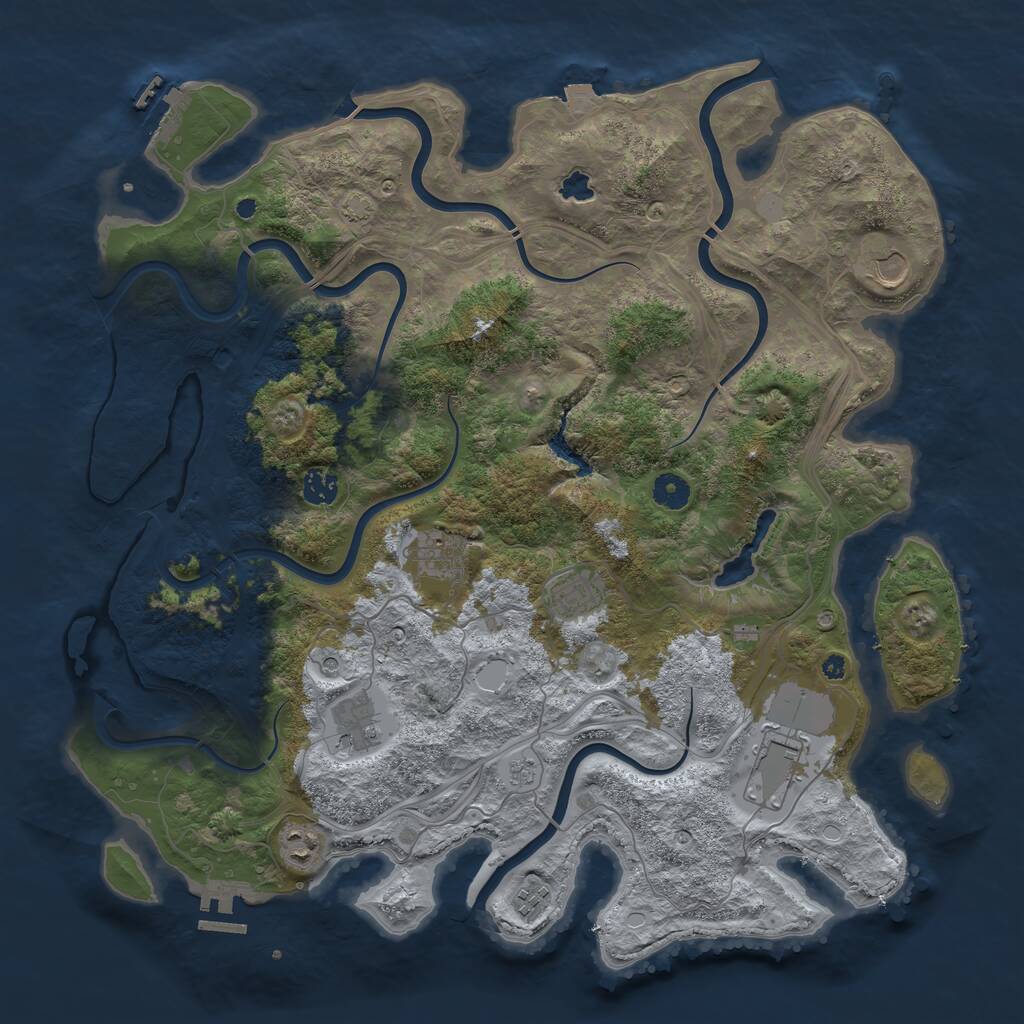 Rust Map: Procedural Map, Size: 4250, Seed: 1726081214, 14 Monuments