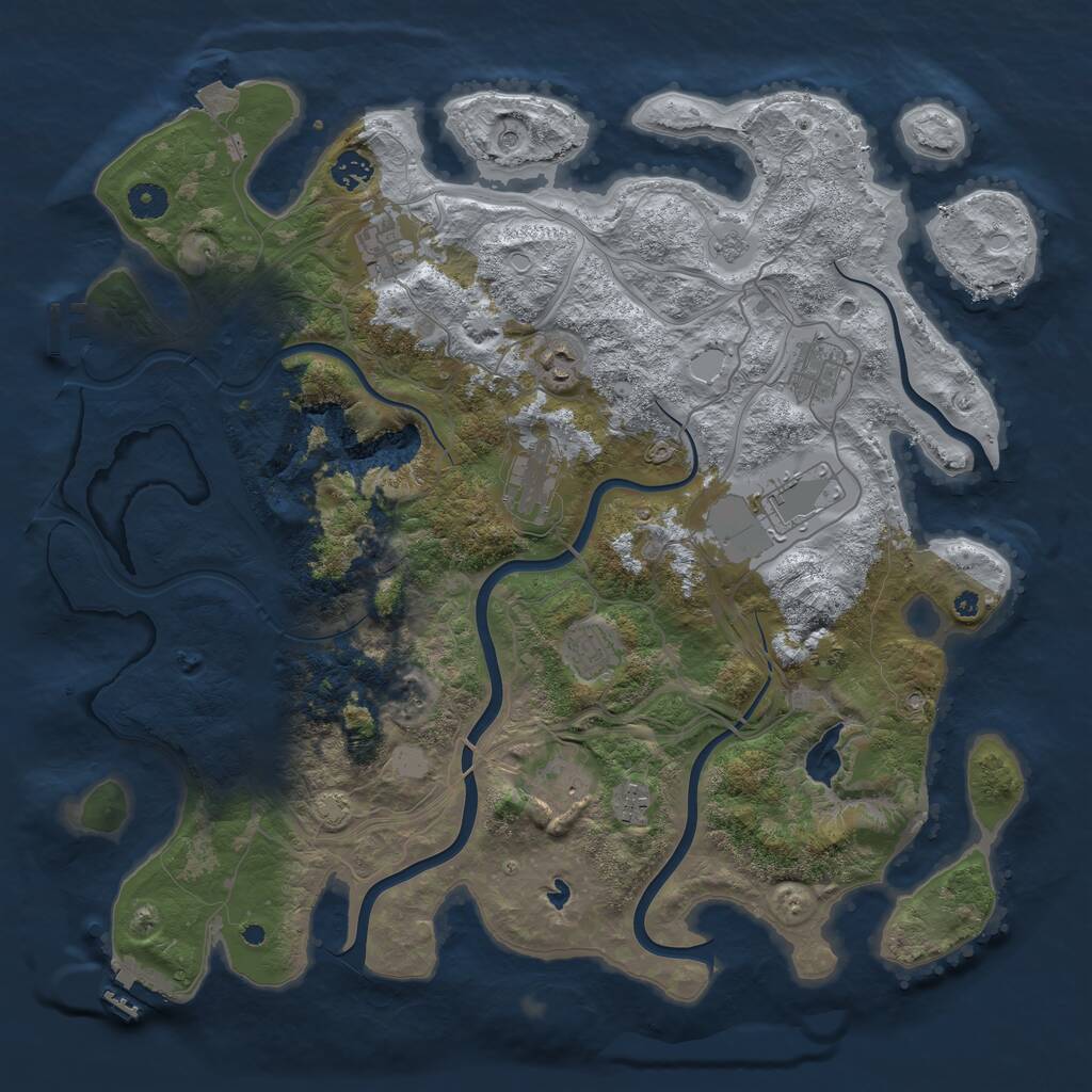 Rust Map: Procedural Map, Size: 4250, Seed: 1675135922, 15 Monuments