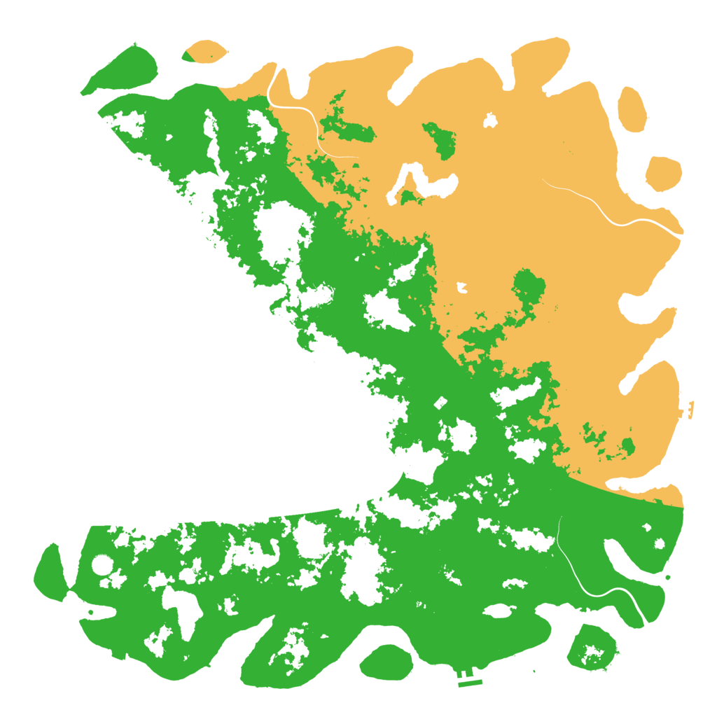 Biome Rust Map: Procedural Map, Size: 6000, Seed: 280529045