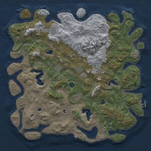 Thumbnail Rust Map: Procedural Map, Size: 5000, Seed: 91709909, 17 Monuments