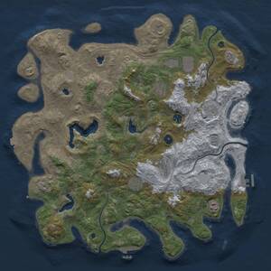 Thumbnail Rust Map: Procedural Map, Size: 4500, Seed: 775090121, 15 Monuments
