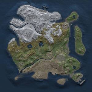 Thumbnail Rust Map: Procedural Map, Size: 3000, Seed: 156204522, 10 Monuments
